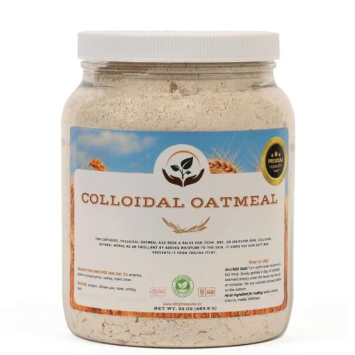 Dirty Treasures Colloidal Oatmeal Bath | Eczema & Itchy Skin Relief | Baby-Safe, 100% Natural, Fragrance-Free | 2 lb (32oz)
