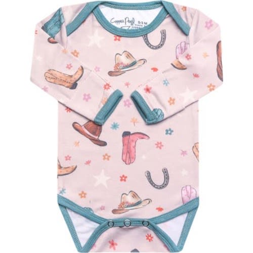 Cheyenne Long Sleeve Bodysuit, 6-12M