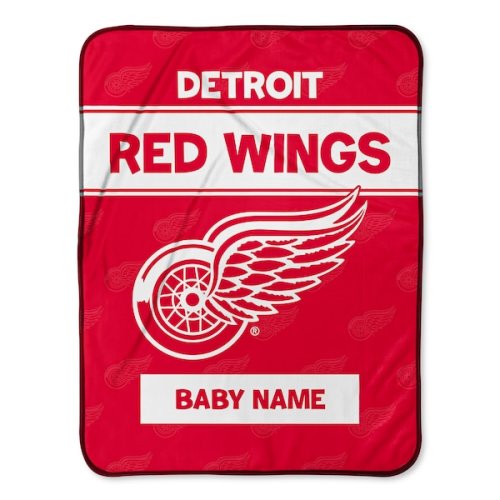Detroit Red Wings Chad & Jake 30" x 40" Personalized Baby Blanket