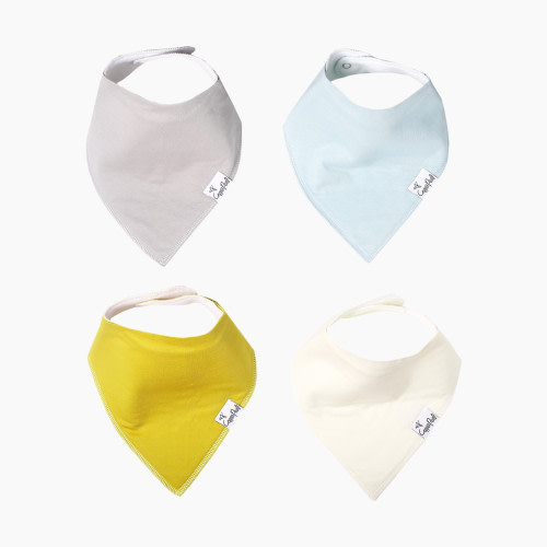 Copper Pearl Bandana Bib Set (4-Pack) - Stone