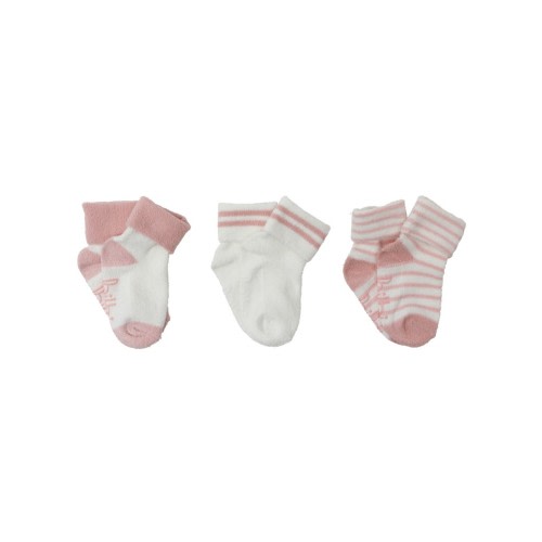 Bilbi Cozy Turn Top Sock 3 Pack Pink Stripe | Baby Bunting AU