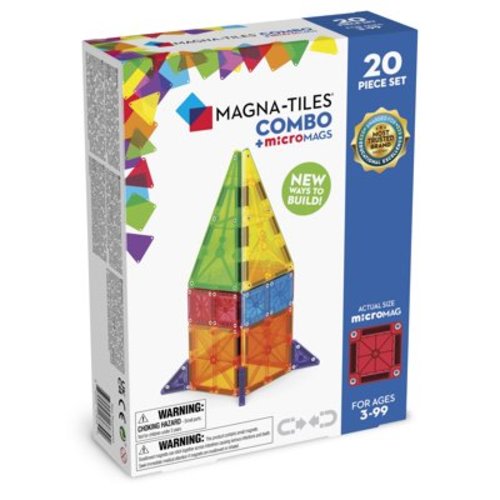 MAGNA-TILES Combo 20-Piece Magnetic Construction Set, the Original Magnetic Building Brand