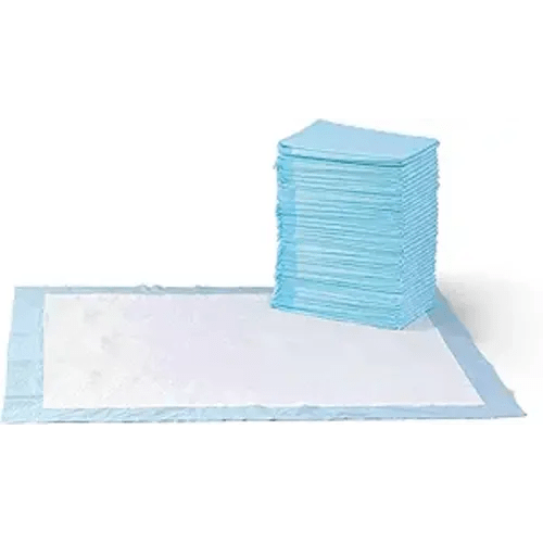 Amazon Basics Leak-Proof Dog and Puppy Potty Training Pee Pads with Quick-Dry 5-Layer Design, X-Large Size 28 x 34 Inch, Blue & White, 40-Pack