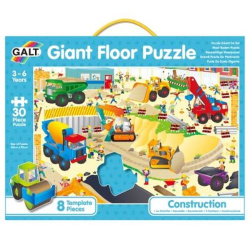 Galt Toys Construction Site Floor Puzzle - 30pc: Enhances Memory & Motor Skills, Ideal for Early Learning