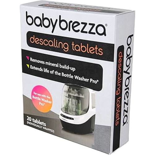 Baby Brezza Descaling Tablets - Compatible with Bottle Washer Pro and All Brands of Baby Bottle Washer Appliances