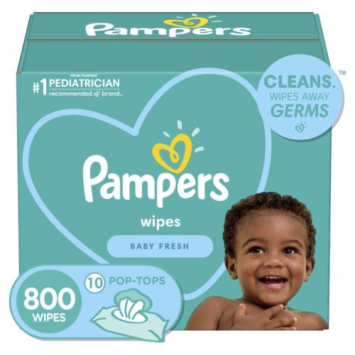 Pampers Baby Wipes Baby Fresh Scented 10X Pop-Top Packs 800 Count