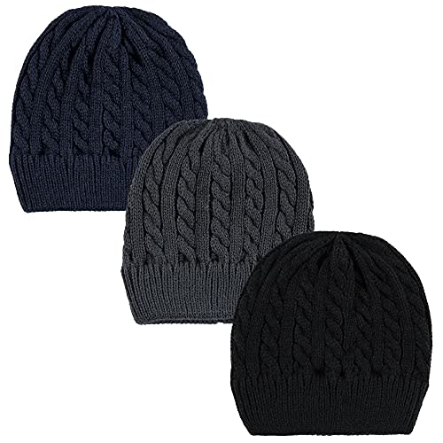 Hudson Baby Baby Knit Cuffed Beanie 3pk