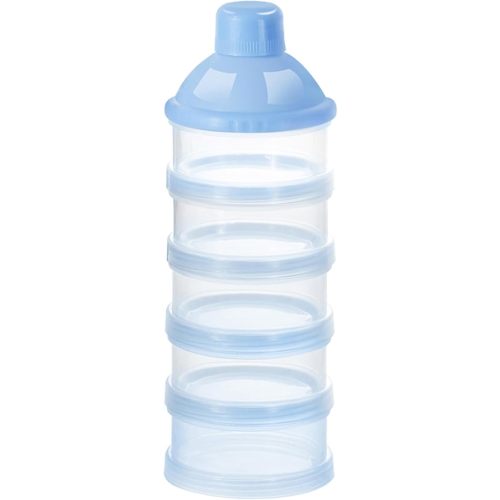 Accmor Formula Dispenser On The Go, 5 Compartments Stackable Formula Container for Travel, Baby Milk Powder Kids Snack Container, BPA Free