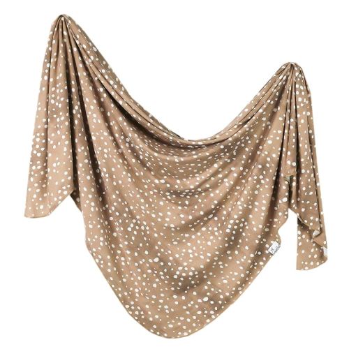 Copper Pearl Large Premium Knit Baby Swaddle Receiving Blanket Fawn