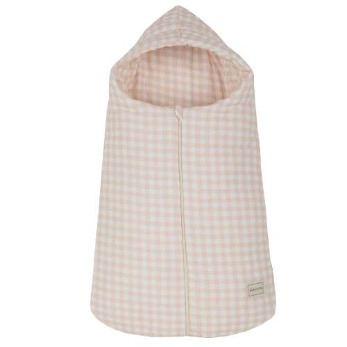 Oval Muslin Vichy Pink Sleeping Bag - mid-season