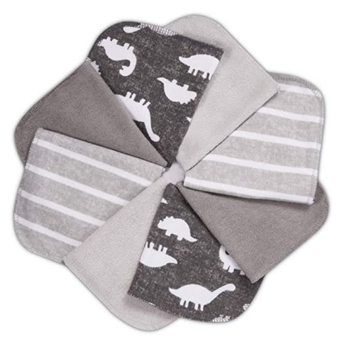 Baby Washcloths, Momcozy Ultra Soft Absorbent Towel, 8pcs Newborn Bath Face Towel, Natural Reusable Baby Wipes for Sensitive Skin, Baby Registry as Shower, 10"x10" (Gray)