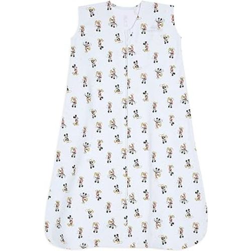HALO Disney Baby Sleepsack, 100% Cotton Wearable Blanket, Swaddle Transition Sleeping Bag, TOG 0.5, Mickey Fun, Medium, 6-12 Months