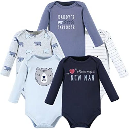 Hudson Baby unisex-baby Cotton Long-sleeve Bodysuits