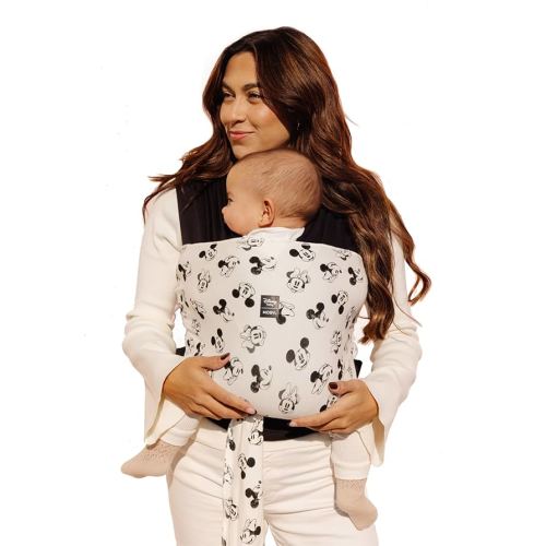Moby Baby Wrap Carrier Easy-Wrap for Newborns to Toddlers (8-33lbs), Infant Sling Carrier, Lightweight & Hands Free Design, Adjustable for All Body Types (Disney's Mickey Mouse & Minnie Mouse)