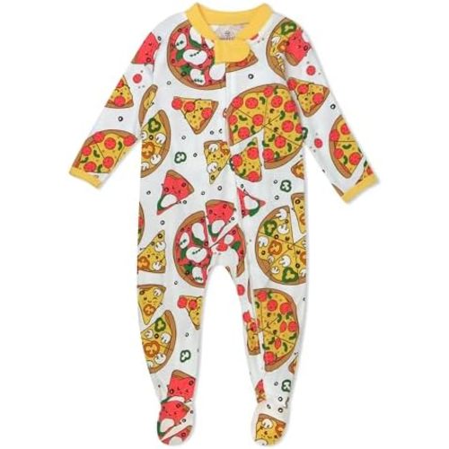 HonestBaby Sleep and Play Footed Pajamas One-Piece Sleeper Jumpsuit Zip-Front Pjs Organic Cotton for Baby Girls, Unisex