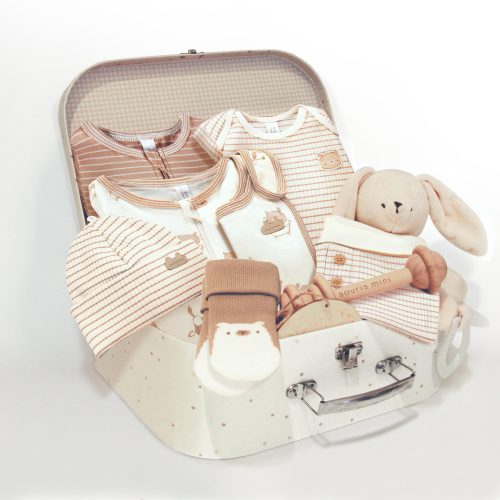 Coffret cadeau crème et beige « Le Signature », naissance | Souris Mini - Souris Mini