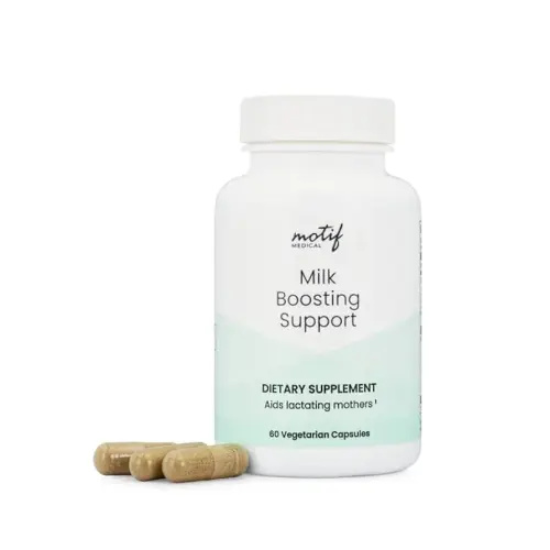 Motif Medical Milk Boosting Support Lactation Supplement - Lactation Support for Nursing Moms w/Vitamins - Breastfeeding Supplements to Increase Milk Supply - Nursing Supplement (60 Capsules)