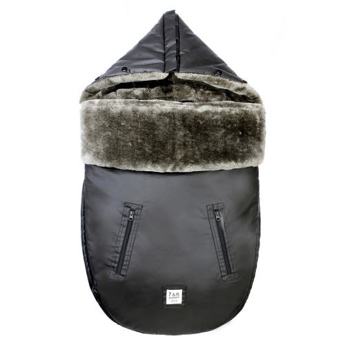 WaxedPOD Faux Fur Lined Water Repellent Car Seat/Stroller Bunting, Small/Medium