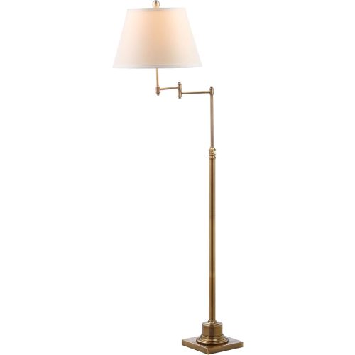 SAFAVIEH Lighting Collection Ingram Swivel Swing Arm Gold 60-inch Living Room Bedroom Home Office Standing Floor Lamp (LED Bulb Included)