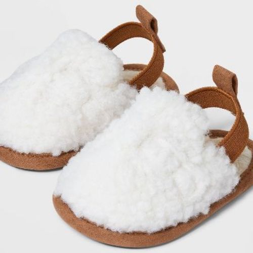 Baby Faux Shearling Clog Sandals - Cat & Jack™ Tan 6-9m