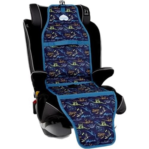 Car Seat Cooling Pad for Babies, Toddlers, and Kids - Comfortable and Durable Cooling Pad for Hot Summer Days - Dino Blue, one Size
