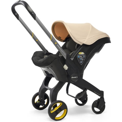 Doona Convertible Infant Car Seat/Compact Stroller System with Base, Sahara Sand