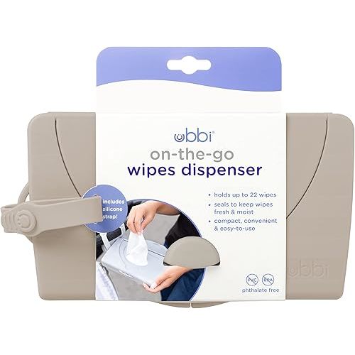 Ubbi On-the-Go Baby Wipes Dispenser - Taupe