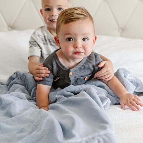 SARANONI Receiving Blankets for Babies Super Soft Boutique Quality Lush Luxury Baby Blanket (Storm Cloud, Receiving Blanket 40" x 30") - Receiving Blanket 30"x40"