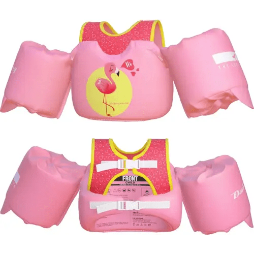 Dark Lightning USCG Coast Guard Approved Toddler Swim Vest for Age 2/3/4/5/6/7 Years Old, Kids Life Jackets with Arm Floaties 30-50 Pounds,Baby Water Wings in Sea/Pool/Puddle