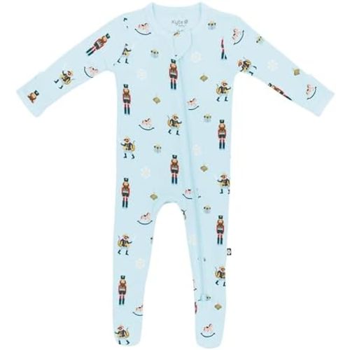 KYTE BABY Unisex Zipper Closure Footies, Rayon Made From Bamboo, 0-24 Months