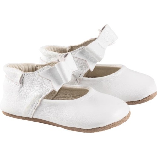 Baby & Walker Sofia Bow Mary Jane Crib Shoe, 18-24 Months, White