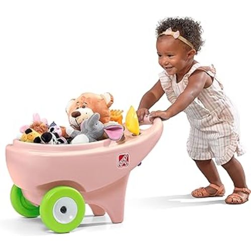 Step2 Springtime Wheelbarrow – Rose Pink – Toddler Role Play Garden Toy – Toddler Wheelbarrow – Use Indoors and Outdoors
