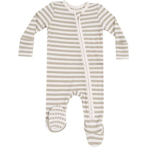 Stripe Zip Footie, Newborn