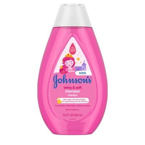 Johnson's Kids' Shiny & Soft Shampoo With Argan Oil & Silk Proteins, For Toddlers' Hair - 13.6 Fl Oz