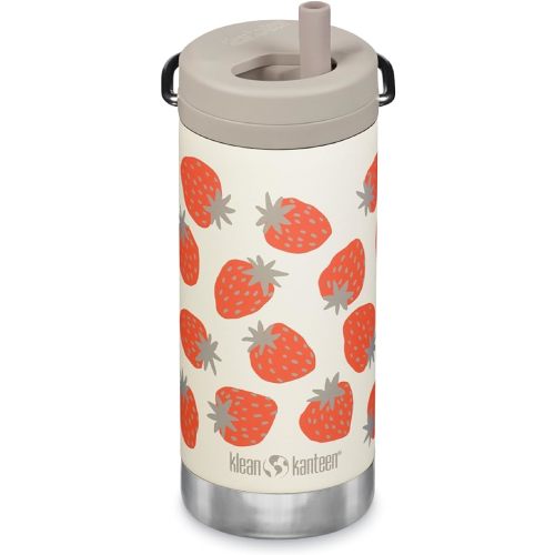 KLEAN KANTEEN Tkwide Bottle with Cap Strawberries 12 Ounce, 1 EA