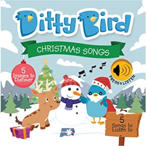 DITTY BIRD Jingle Bells Songs Book | Christmas Songs for Infants and Babies | Musical Book for Toddlers 1-3 | Interactive Baby Learning Toy Gift