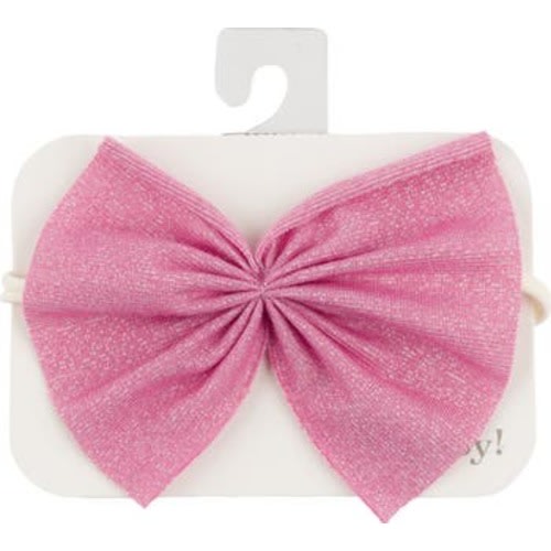 Sparkle Gathered Bow on Nylon Headband