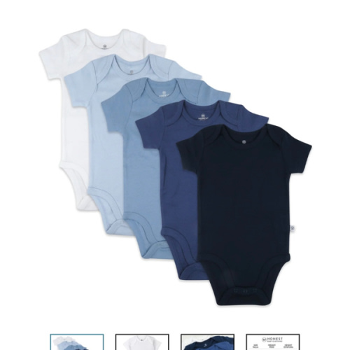 5-Pack Organic Cotton Short Sleeve Bodysuits | Honest Baby Clothing