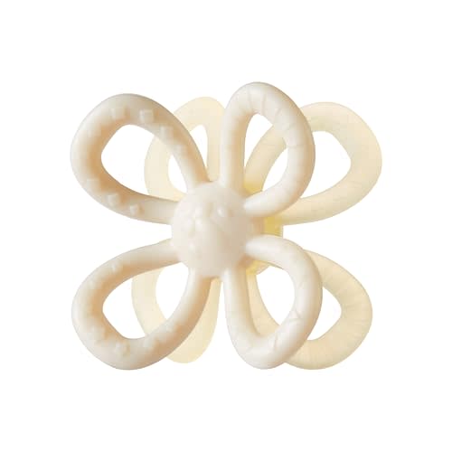 KUB Baby Teething Toys, Silicone Teether Relief Soothing Sore Gums, Baby Chew Toys, Baby Toys 3-12 Months Beige