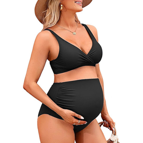 High Waisted Maternity Swimsuit Bikini