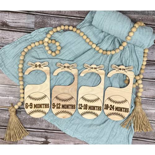 Nursery Closet Dividers/ Baseball Clothes Dividers/Sports Theme Closet Organizers