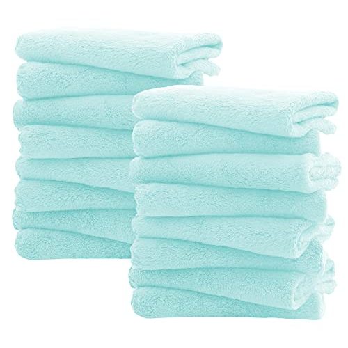 Spotted Play 16 Pack Burp Cloths for Baby - 20" by 10" Ultra Absorbent Burping Cloth, Newborn Towel - Milk Spit Up Rags - Burpy Cloths for Unisex, Boy, Girl - Burp Cloths Set (Frozen Blue)