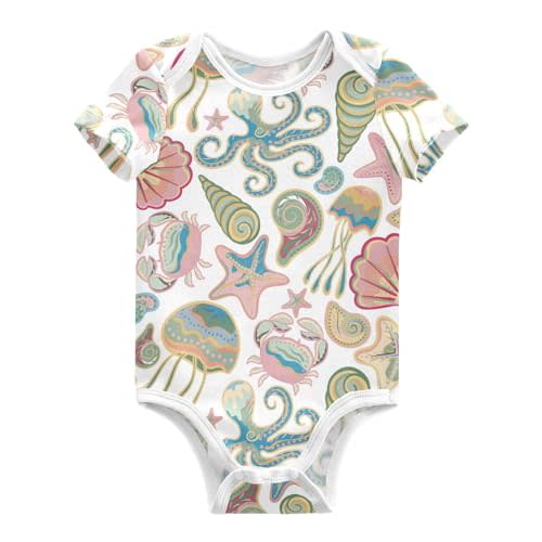 Wusikd Cherry Blossom Unisex Baby Bodysuit Cotton Sakura Baby Short Sleeve Clothes 3 Months for Boys Girls