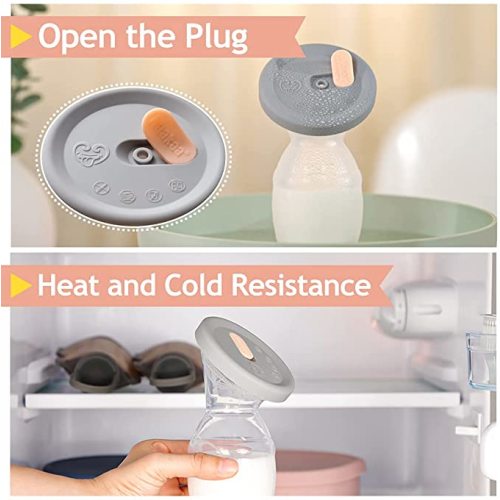 haakaa Manual Breast Pump Breastfeeding Pump 4oz/100ml+Lid Food Grade Silicone 1 PC