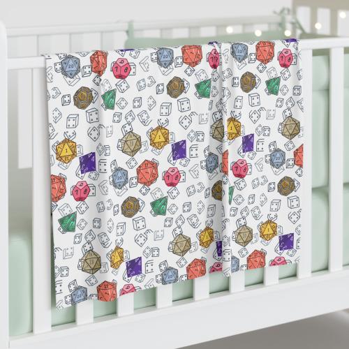 Baby Swaddle, Dungeon and Dragons Infant Wrap, Game Night Nursery Decor, Geeky Baby Gift, Fantasy Theme Blanket, RPG Baby Shower Present