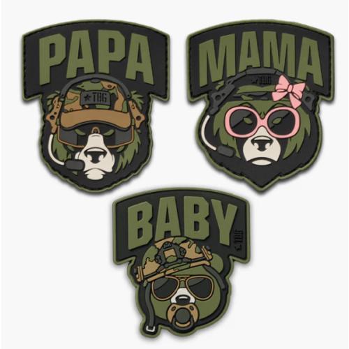 Papa, Mama + Baby Bear Family Patch Bundle l Tactical Baby Gear®
