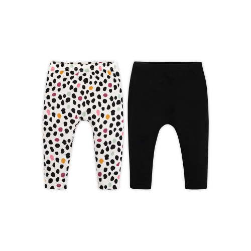 Little Star Organic Baby Girl 2 Pk Harem Legging Jogger Pants, Size Newborn - 24 Months