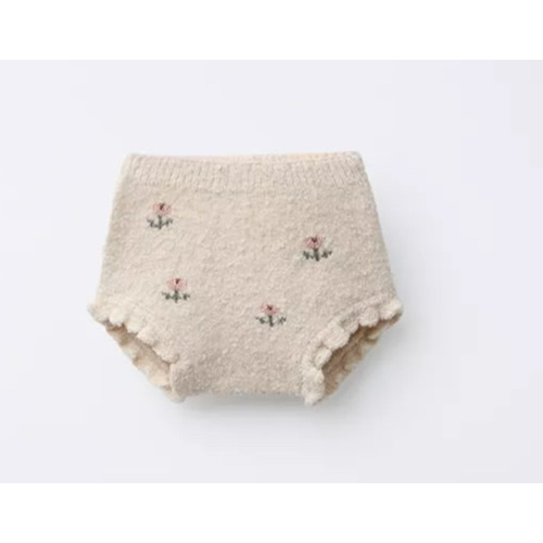 FLORAL EMBROIDERY KNIT BOTTOMS - Light beige | ZARA United States