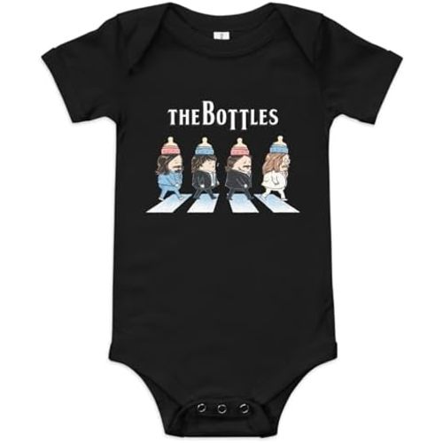 THE BOTTLES Baby Onesie, 100% Cotton, Sizes 3-24m, Unisex-Babies, Baby RocknRoll Onesie