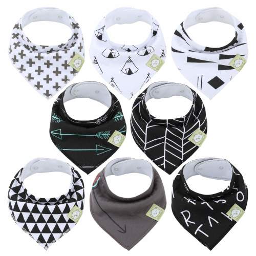 KeaBabies Organic Baby Bandana Bibs, Drool Bibs for Boys (Baby Boss)
